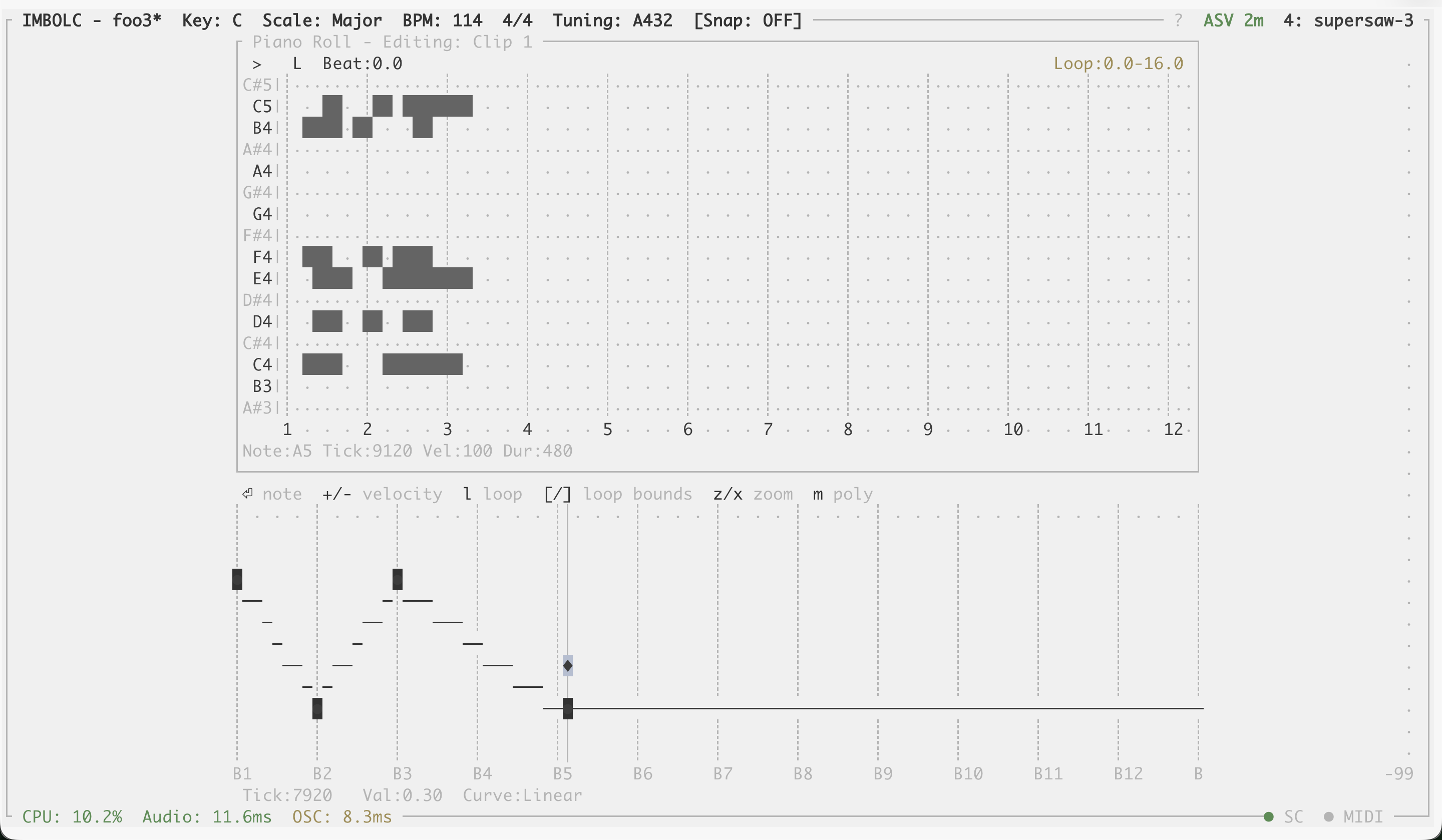Imbolc Piano Roll & Automation